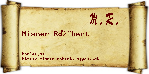 Misner Róbert névjegykártya